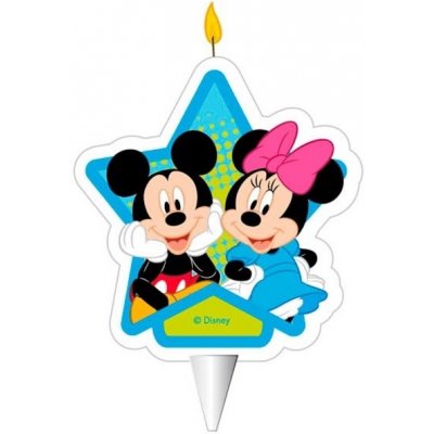 Dekora Svíčka na dort Mickey a Minnie 7,5cm