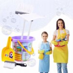 Dudlu Uklízecí dětský set 2 smetáky s kyblíkem a doplňky malá uklízečka 2 druhy – Sleviste.cz