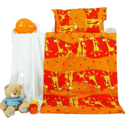 Margitex povlečení Žirafa oranžové 90 x 135 , 40 x 60 cm