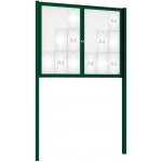 PROCITY Venkovní elegantní vitrína Tradition, 18 x A4 dvoukřídlá, včetně sloupků, zelená | Zboží Auto