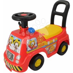 Kiddieland hasičské auto Mickey Fire Truck se zvukem a světlem a úložným prostorem pod sedadlem