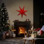 Solight LED vánoční hvězda červená závěsná 60cm 20x LED 2x AA – Hledejceny.cz