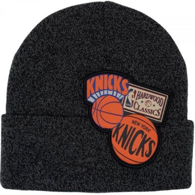 Mitchell & Ness junior čepice New York NBA Logo HCFK4341 Tmavě šedá s černou vzor oranžová