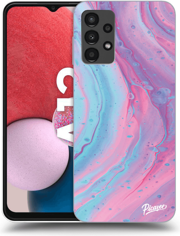 Pouzdro Picasee silikonové Samsung Galaxy A13 A135 4G - Pink liquid černé