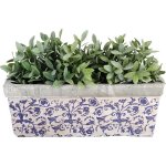 Esschert Design BETONOVÝ KVĚTINÁČ KELLY 15X39,5 CM BÍLÁ/MODRÁ – Hledejceny.cz