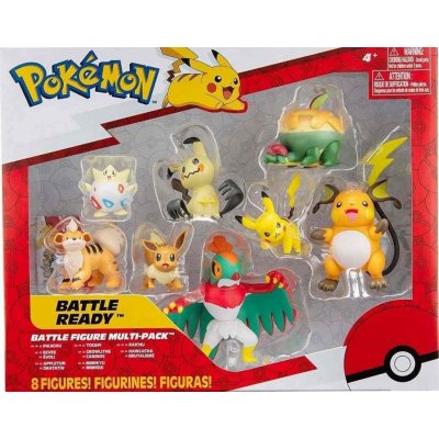Jazwares Pokémon balení 8 figurek Yamper Wooloo Pikachu 8 Hangry Morpeko Full Belly Morpeko Toxel Galarian Ponyta Sirfetch'd