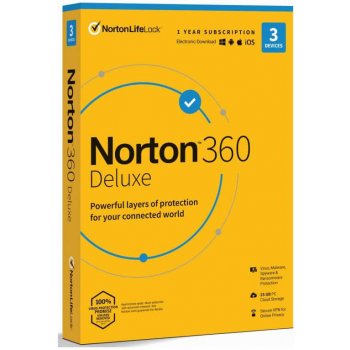 Norton 360 Deluxe 25 GB + VPN ESD 3 lic. 12 mes.