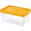 Úložný box Tontarelli PUZZLE Box 14 l s víkem transparent / oranžová