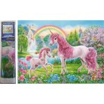 Norimpex Diamantové malování Jednorožci v pohádkové zahradě 30 x 40 cm – Sleviste.cz