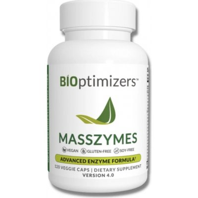 BIOptimizers MassZymes Plnospektrální trávicí enzymy s vitamínem D3 250 kapslí – Hledejceny.cz