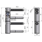 TKZ pant šroubovací protipožární, závěs dveřní TRIO 20 DZ PH, 9683, žlutý zinek – HobbyKompas.cz