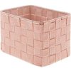 Úložný box Compactor TEX vysoký 19 x 14 x 13 cm růžový