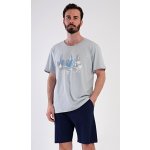 Vienetta MAN pánské pyžamo šortky Bruno: šedá – Zbozi.Blesk.cz