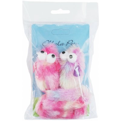 Olala Pets Hračka pro kočky se šantou plyšová myška 33 cm 2 ks – Zboží Dáma