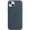 Pouzdro a kryt na mobilní telefon Apple AppleMix Originální Apple iPhone 15 Plus - MagSafe - silikonový - bouřkové modré