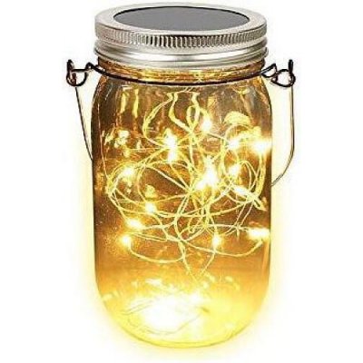 Bezdoteku LEDSolar solární závěsná vánoční sklenice s řetězem teplá bílá 1 ks iPRO 1W teplá bílá – Zboží Dáma