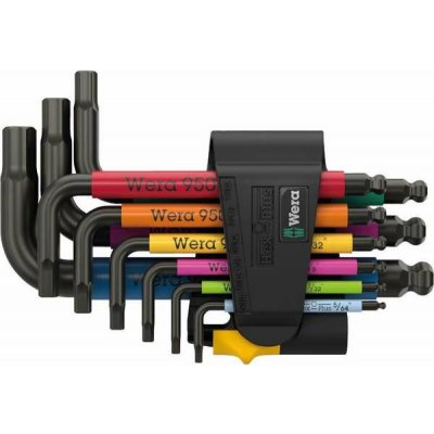 Wera 022641 Zástrčné klíče 950/9 Hex-Plus Multicolour Imperial 3 palcové BlackLaser Sada 9 dílů W05022641001 – Zboží Mobilmania