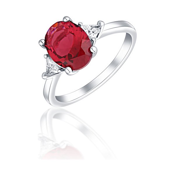 JVD Dámský zásnubní stříbrný prsten se zirkony a červeným rubínem  SVLR0496XH2R158 od 410 Kč - Heureka.cz