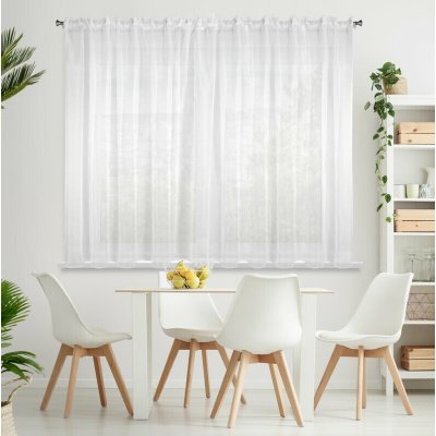 ZÁCLONA LUCY NA PÁSCE 350X150 CM BÍLÁ – Hledejceny.cz