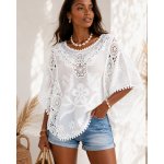 Fashionweek dámská boho bavlněná halenka s výšivkou IT-Oksana bílá – Zboží Mobilmania