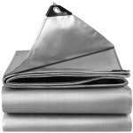 Gardlov 24653 Krycí plachta krycí s kovovými oky 120g/m2, 4 x 5 m, stříbrná – Zboží Dáma