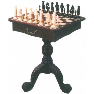 Drewmax šachy dřevěné velké na podstavci z borovicového dřeva GD364  54x54x75 cm od 7 623 Kč - Heureka.cz