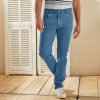 Pánské džíny Blancheporte pružné džíny 5 kapes sepraná modrá