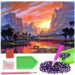 Norimpex Diamantové malování Horské údolí 30 x 40 cm – Zboží Mobilmania