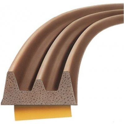 Těsnění do oken a dveří guma "E", 9 x 4 mm x 100 m, hnědé – Sleviste.cz