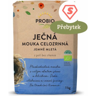 ProBio Bio ječná celozrnná mouka 1kg – Zbozi.Blesk.cz