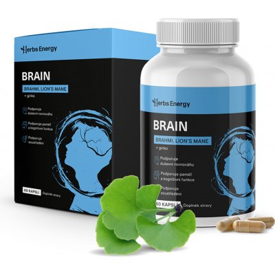 Herbs Energy BRAIN Brahmi Lion´s Mane + Ginkgo 2 x 60 kapslí – Hledejceny.cz