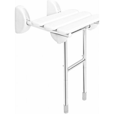 Ridder HANDICAP sklopné sedátko do sprchového koutu s podpěrou, 38 x 36 cm bílá A140101-1 – Sleviste.cz