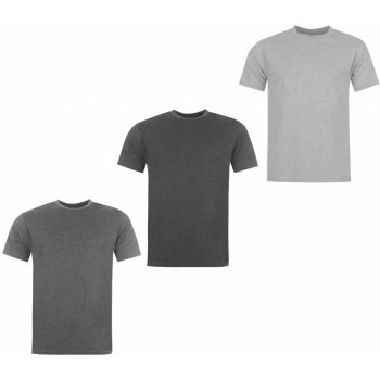 Donnay 3 Pack T Shirts Mens GreyM/CharM/Blk