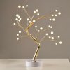 Vánoční stromek ACA Lighting LED dekorační zlatý stromek 36 LED 50cm 3x baterie AA USB port teplá bílá