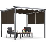 Garden Point terasová pergola s roletami La Palma 3x3 Hnědá – Sleviste.cz