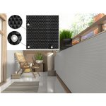 MyBestHome Balkonová ratanová zástěna s očky MALMO, černá, 90 cm 1300 g/m2 90x600 cm – Sleviste.cz