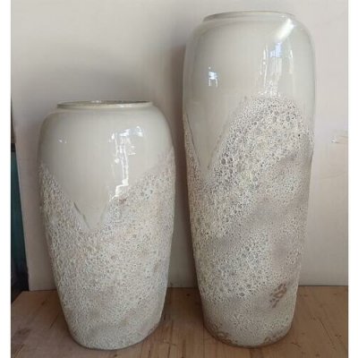 Váza keramická - výška 70 cm, světle šedá Autronic (VZ9201-S) – Zboží Dáma