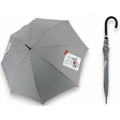 Doppler Fiber Flex Paris holový dámský deštník černo bílý