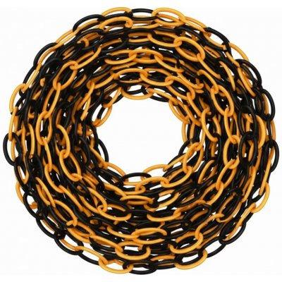 Flomat plastový vymezovací řetěz 25 m x 0,6 cm žluto-černý – Hledejceny.cz