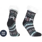 Emi Ross Domácí teplé ponožky s kožíškem protiskluzové zelená – Sleviste.cz