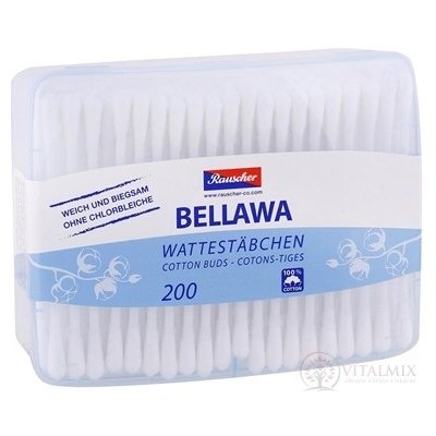 Bellawa vatové tyčinky v plastu 200 ks – Zboží Mobilmania