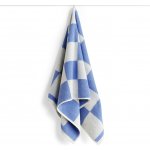 HAY Bavlněný froté ručník Check Sky Blue 50 × 90 cm, modrá barva, textil – Hledejceny.cz