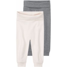 Lupilu Dívčí kalhoty Jogger s BIO bavlnou 2 kusy bílá šedá