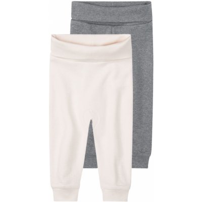 Lupilu Dívčí kalhoty Jogger s BIO bavlnou 2 kusy bílá šedá – Zboží Mobilmania