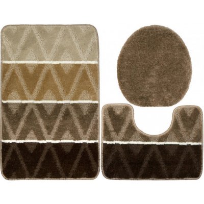 Nej-koberce Palma Hnědá Béžová kosočtverce 40 x 50 cm a 50 x 80 cm – Sleviste.cz