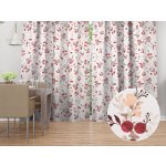 Biante Bavlněný závěs Sandra SA-784 Červený angrešt na bílém 150x190 cm – Hledejceny.cz