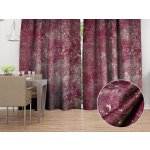 Biante Sametový závěs Isabela IBL-006 Gold Design vínový - šířka 135 cm 135x150 cm – Hledejceny.cz