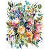 Dětské korálky zuty Diamantové malování (s rámem) -Barevné květiny (A. Gilbert)