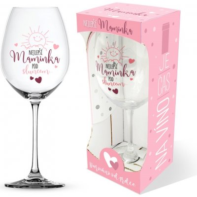 Nekupto Sklenice na víno Nejlepší maminka pod sluncem 440 ml – Hledejceny.cz