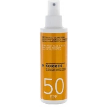 Korres Sun Care Spray Yogurt emulze na opalování SPF50 150 ml